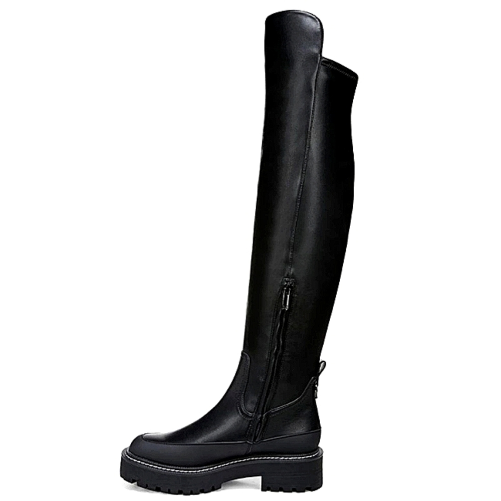 New w/Box Sam Edelman Lerue Vegan Leather Over-The-Knee Lug-Sole Boots Size 6 - Picture 5 of 13